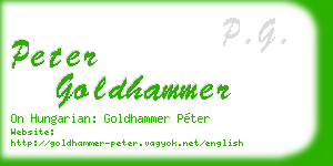 peter goldhammer business card
